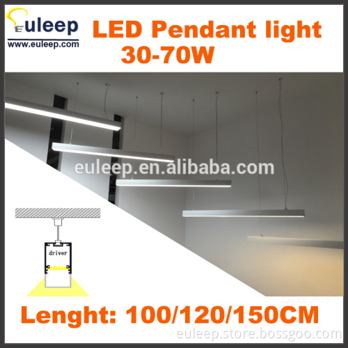 1.2m 2m 2.4m led pendant light,linkable led office lighting, suspended led linear light
